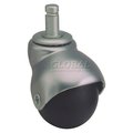 Algood Casters Ball Series Chair Caster with Plastic Wheel, 7/16W x 1-5/8H Stem 2-HJ3CH